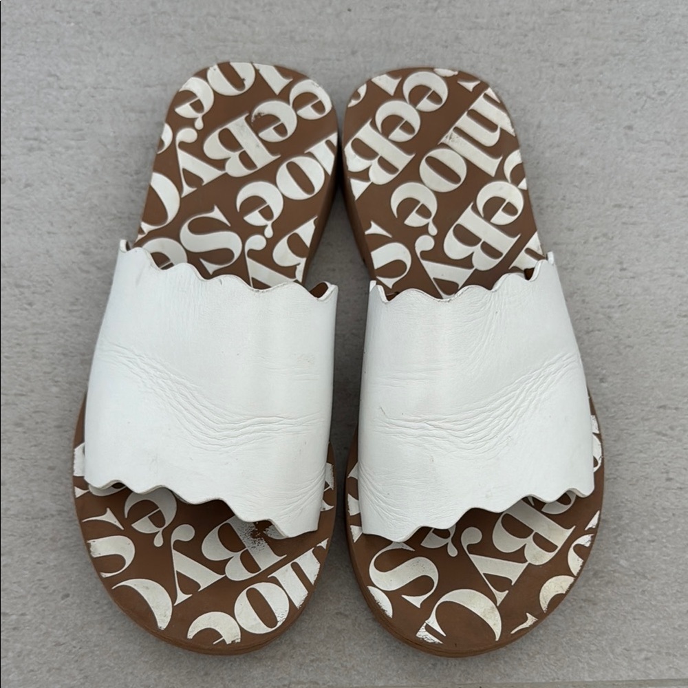 See by Chloe White Slide Sandal